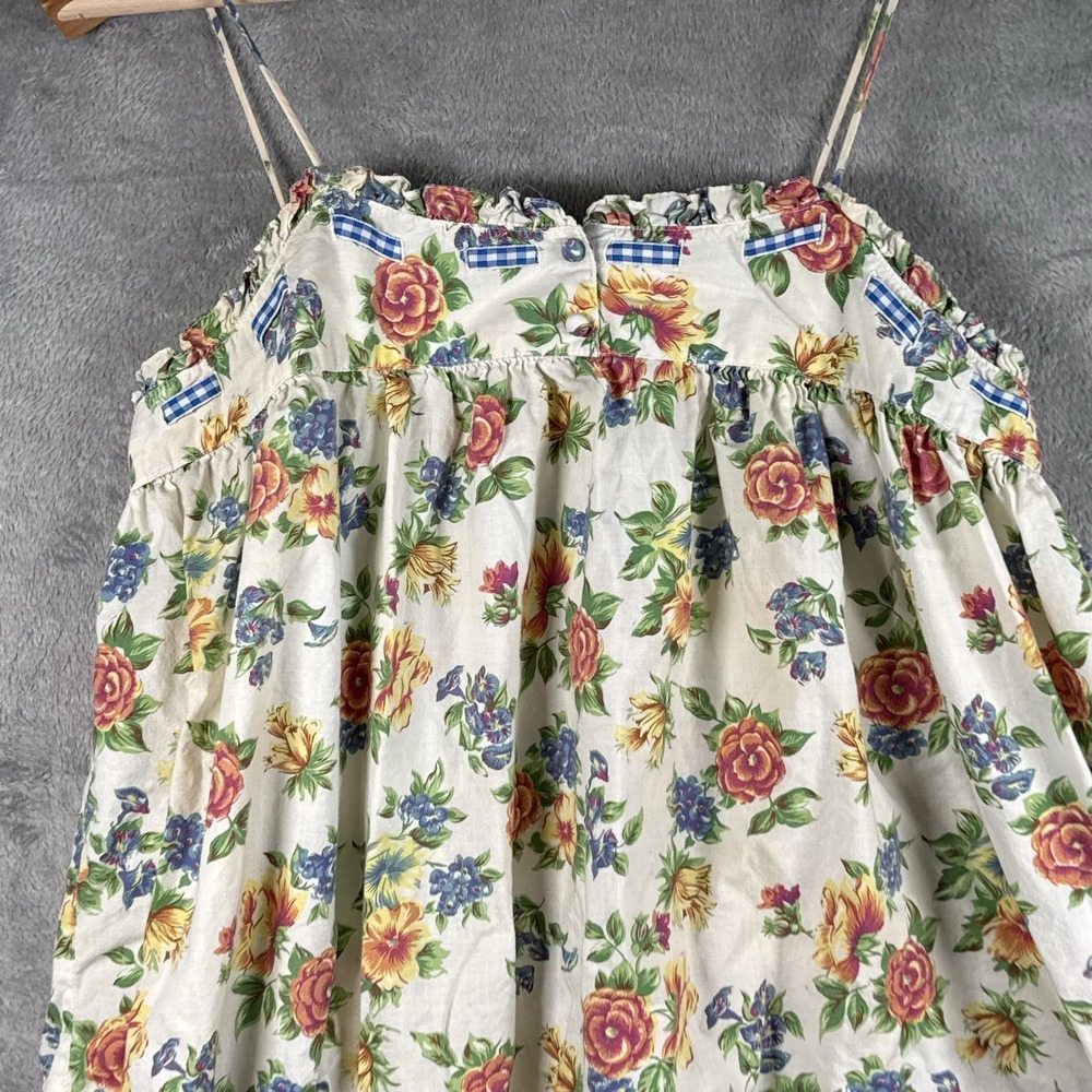 Vintage 90s Victoria’s Secret Floral Cottagecore Prairie Peasant Sundress Size M - Picture 6 of 13